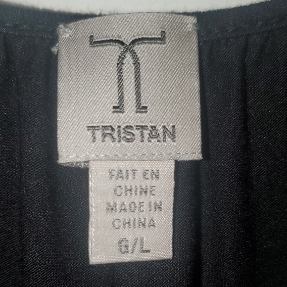 Large Tristan Short Sleeve Black Top - Picture 3 of 6